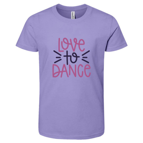 Love To Dance purple Youth Short-Sleeve T-Shirt