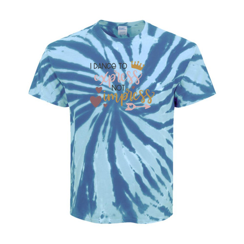 I Dance To Express, Not To Impress Youth Tie-Dye Tee