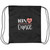Born To dance White Drawstring Cinch Bag