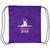 Ballet Diva White Drawstring Cinch Bag