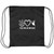Peace love dance white Drawstring Cinch Bag