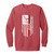 RED Design 3 Garment-Dyed Adult Crewneck Sweatshirt