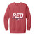 RED Design 2 Garment-Dyed Adult Crewneck Sweatshirt