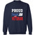 Proud female vet Crewneck Pullover Sweatshirt