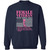Female Veteran With 3 Sides Crewneck Pullover Sweatshirt