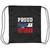 Proud female vet Drawstring Cinch Bag