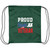 Proud female vet Drawstring Cinch Bag