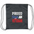 Proud female vet Drawstring Cinch Bag