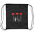 Never Forget Red poppies Drawstring Cinch Bag