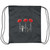 Never Forget Red poppies Drawstring Cinch Bag