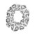 Dance Academy USA Monochrome Badges Scrunchie — Black & White Graphic Hair Tie