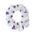 DK Dance Monochrome Badges Scrunchie — Black & White Graphic Hair Tie