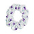 DK Dance Monochrome Badges Scrunchie — Black & White Graphic Hair Tie