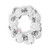 Inspire Dance Studio Monochrome Badges Scrunchie — Black & White Graphic Hair Tie