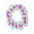 Live Dance Create Monochrome Badges Scrunchie — Black & White Graphic Hair Tie