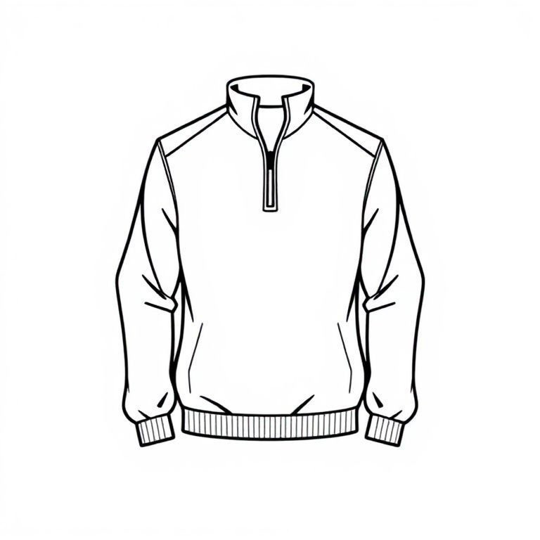 Quarter zip icon