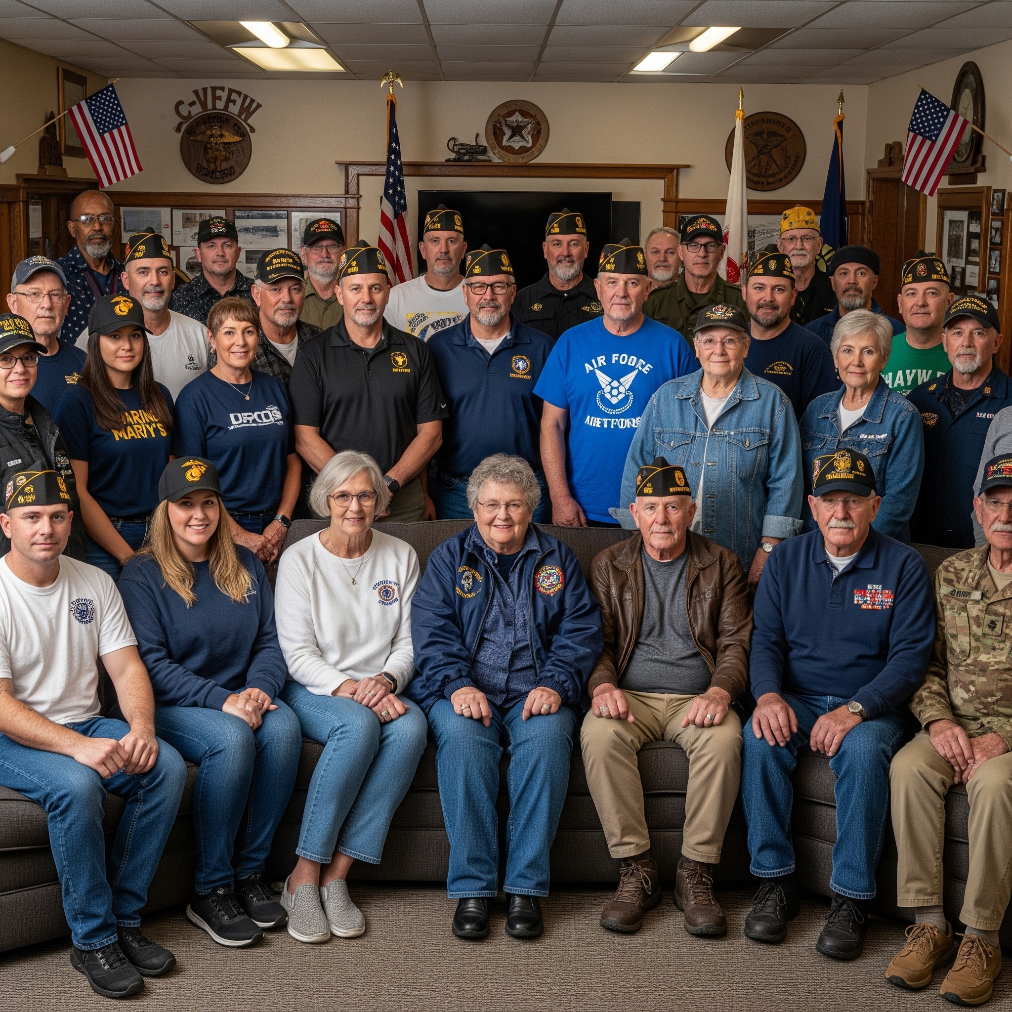 Veterans at a community event