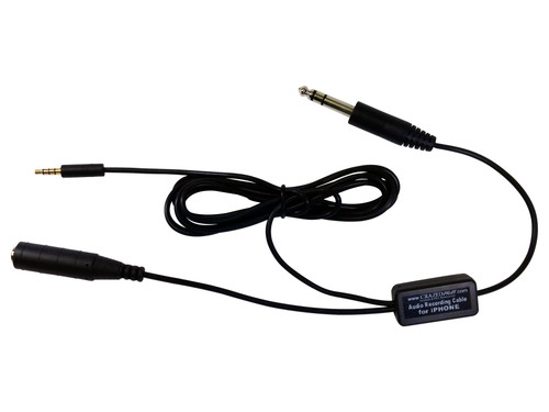 Cockpit Aircraft Audio Recording Cable for iPhone & Android