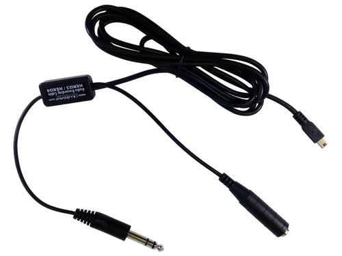 Airplane Cockpit Audio Recording Adapter Cable 15ft LONG GoPro HERO3 & HERO4