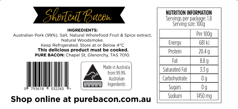 Pure Bacon Shortcut Bacon