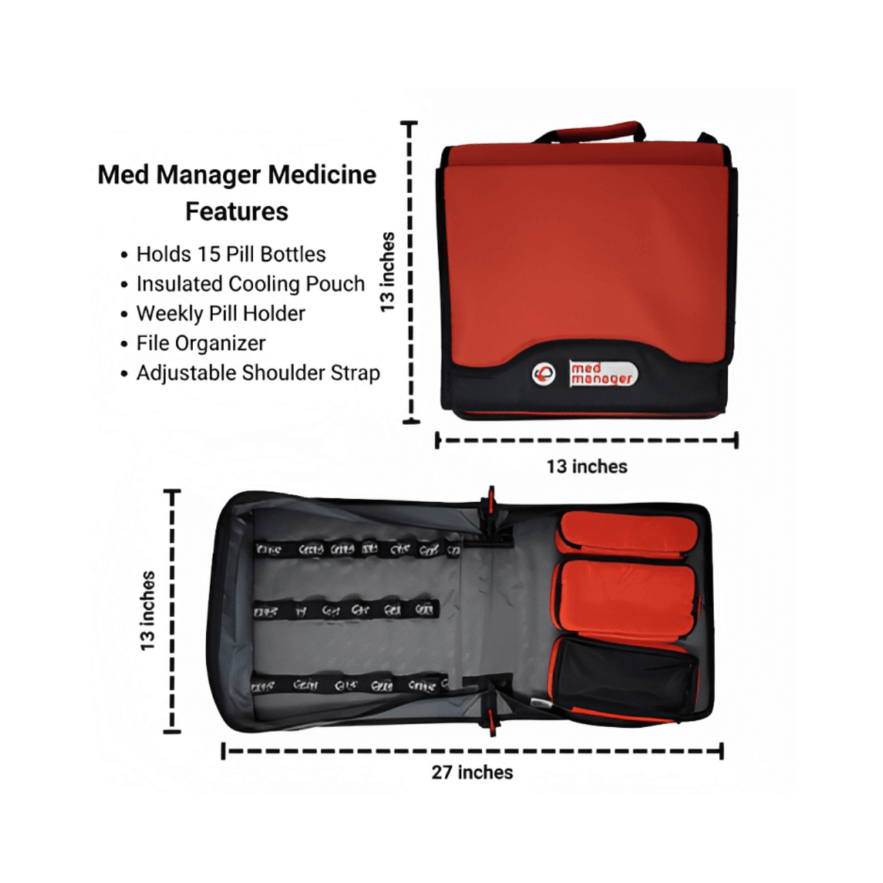 Medicine Supply Organizer with Insulin Cooler - Med Manager