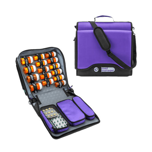 Med Manager Mini Medicine Organizer and Pill Case, by Case It, Purple, Mm-215-pur