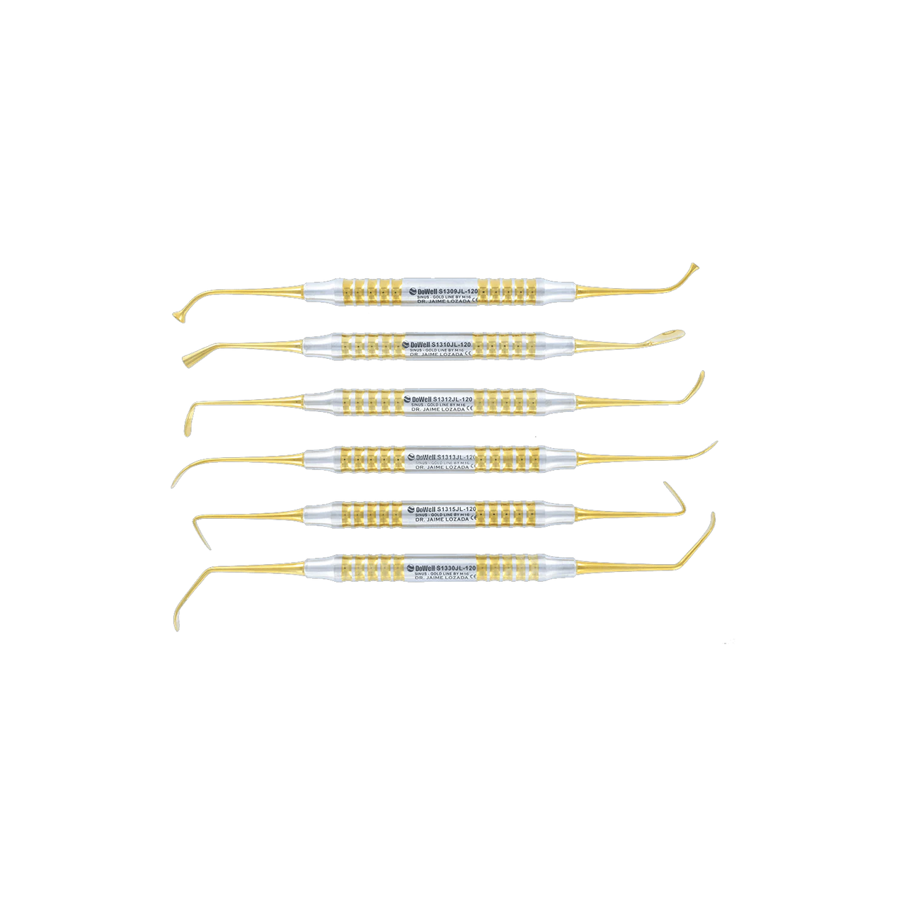 Sinus Lift Elevators Kit 6pc- Gold Titanium