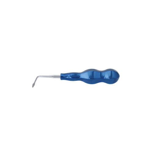 Atraumatic Extraction Spade Elevator Left Angle-Diamond Powder Coated Tip-Blue Titanium