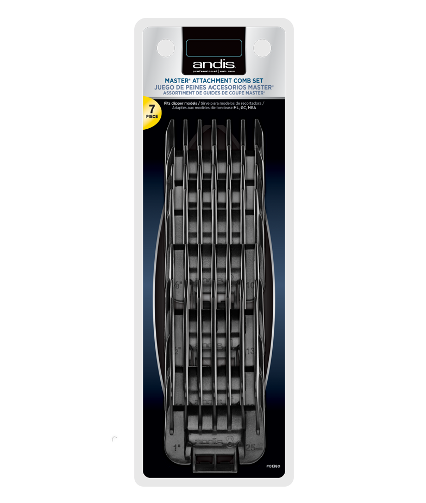 Andis Snap-On Blade Attachment Combs, 7-Comb Set , #01380 Andis Snap-On Blade Attachment Combs, 7-Comb Set , #01380