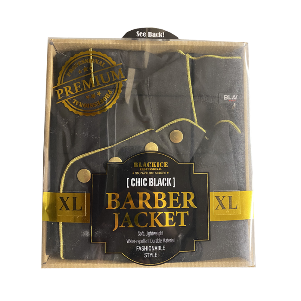 Black Ice Professional Premium Barber Jacket CHIC BLACK Black Ice Professional Premium Barber Jacket CHIC BLACK