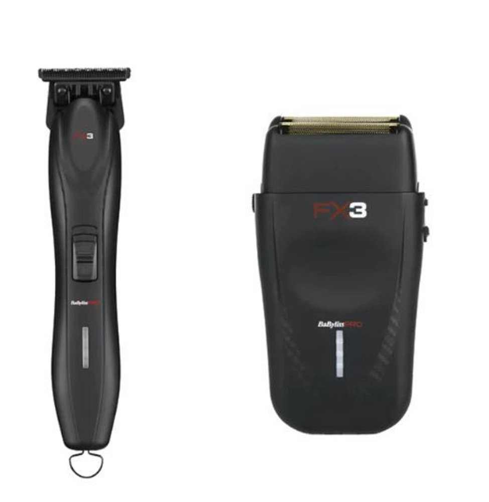 BaByliss Pro FX3 Black Trimmer and Shaver Combo  BaByliss Pro FX3 Black Trimmer and Shaver Combo