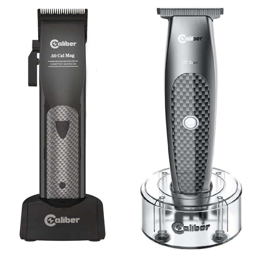 Caliber .50 Cal Mag Magnetic Black Clipper & Caliber .38 Cal Super Trimmer Combo  Caliber .50 Cal Mag Magnetic Black Clipper & Caliber .38 Cal Super Trimmer Combo