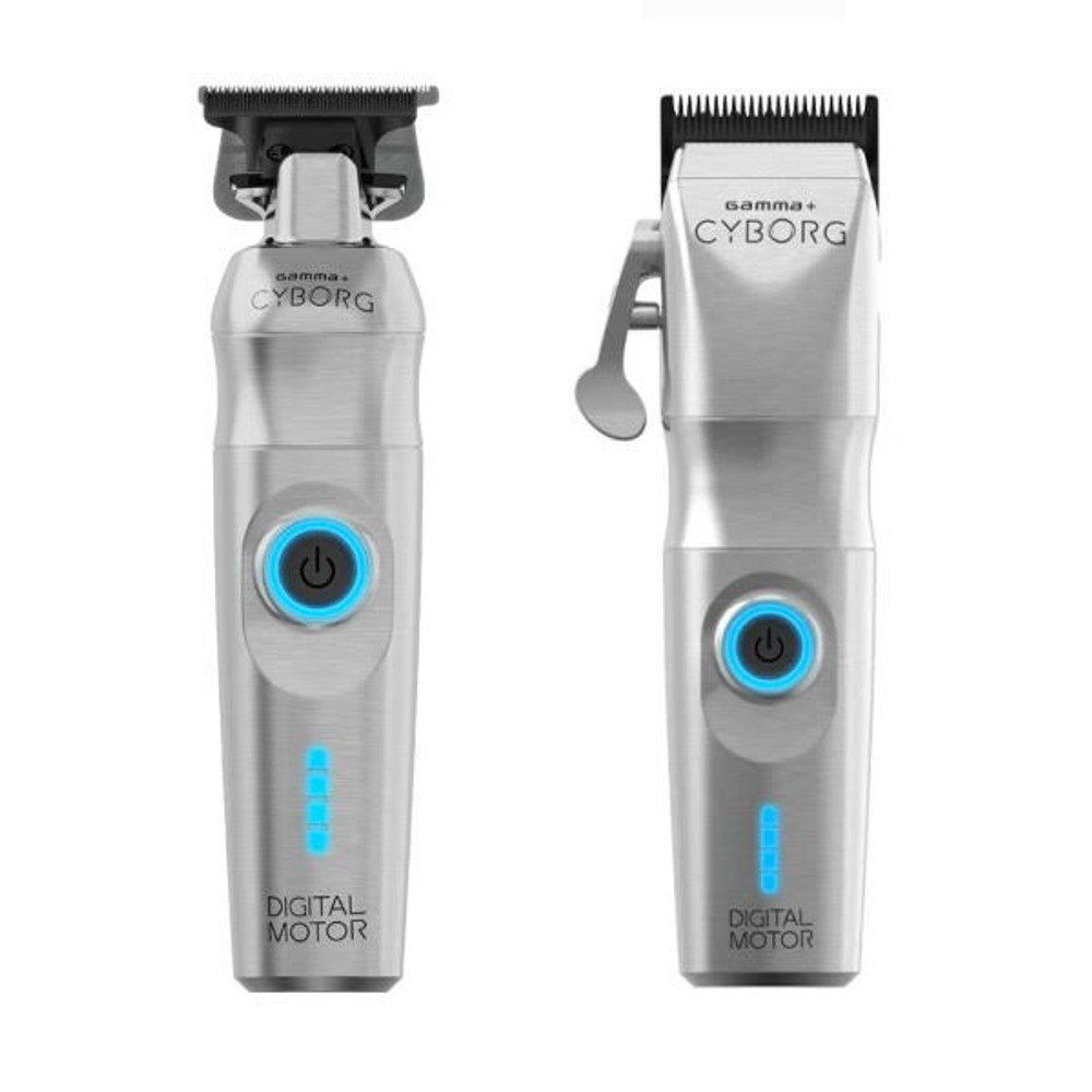 Gamma+ CYBORG Metal Clipper and Trimmer Combo  Gamma+ CYBORG Metal Clipper and Trimmer Combo