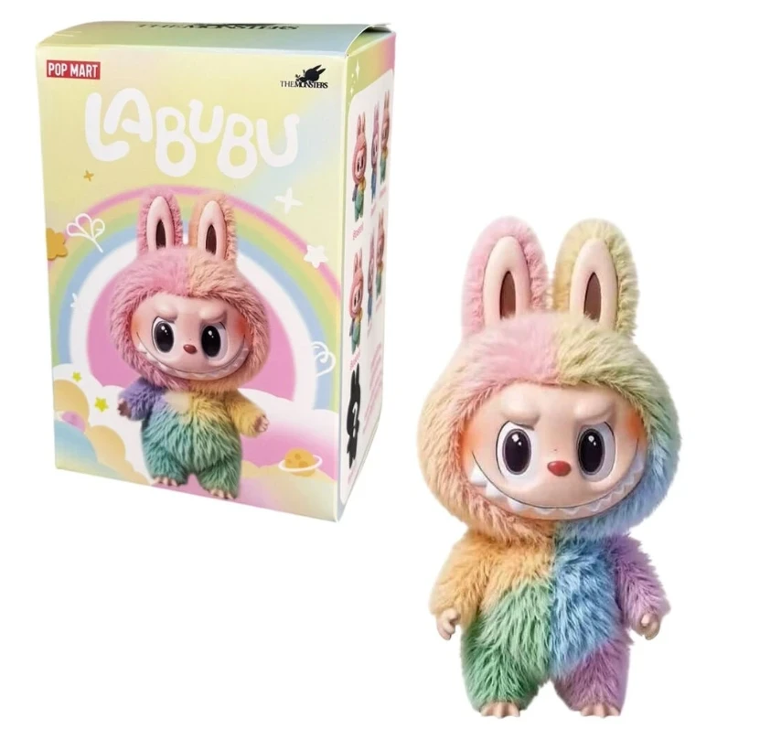 POP MART Labubu Rainbow Bunny Furry Vinyl Figure – LAFUFU DUPE The Monsters Series