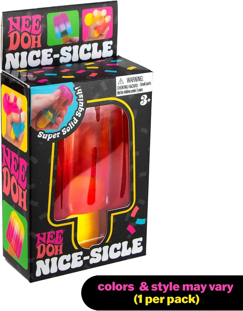 NeeDoh Nice-Sicle Popsicle Sensory Squish Toy – DUPE Soft Slow-Rise Fidget Toy Ages 3+ (1 Random Color) | UNOFFICIAL