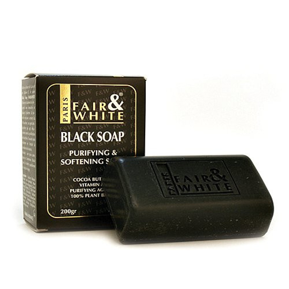 Fair & White Antibacterial Purifying & Softening Black Soap 7 oz Fair & White Antibacterial Purifying & Softening Black Soap 7 oz