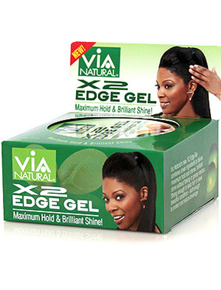 Via X2 Edge Gel Nourishing Olive & Argan Oils Max Hold & Shine 2 oz Via X2 Edge Gel Nourishing Olive & Argan Oils Max Hold & Shine 2 oz