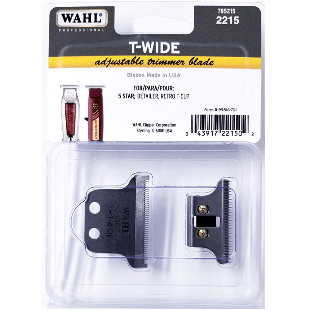 WAHL Detailer Professional Adjustable T Wide Trimmer Blade 2215 WAHL Detailer Professional Adjustable T Wide Trimmer Blade 2215