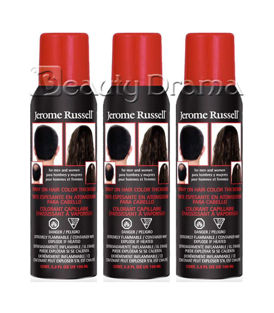 Jerome Russell Spray on Hair Color Thickener MEDIUM BROWN 3 pcs Deal Jerome Russell Spray on Hair Color Thickener MEDIUM BROWN 3 pcs Deal