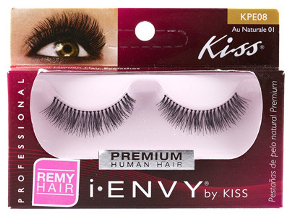 Kiss i ENVY 100% Human Eyelash Full Strip Au Naturale 01, KPE08 Kiss i ENVY 100% Human Eyelash Full Strip Au Naturale 01, KPE08