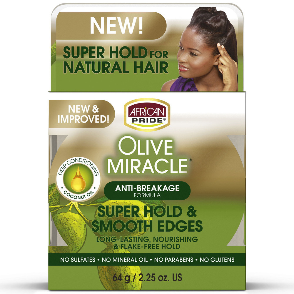 African Pride Olive Miracle Silky Smooth Edges 2.25 oz African Pride Olive Miracle Silky Smooth Edges 2.25 oz