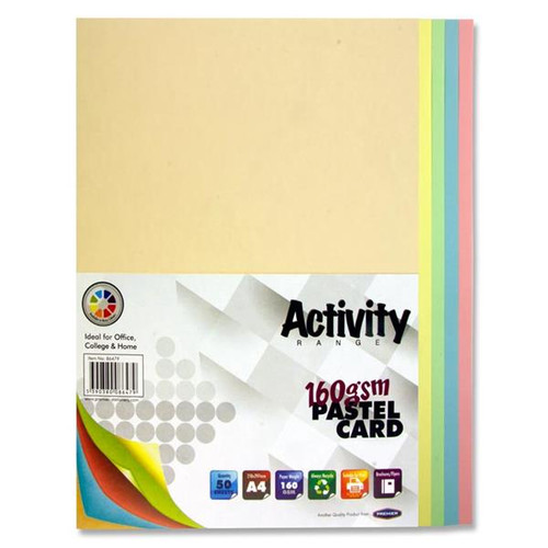 Activity A4 160gsm Card 50 Sheets