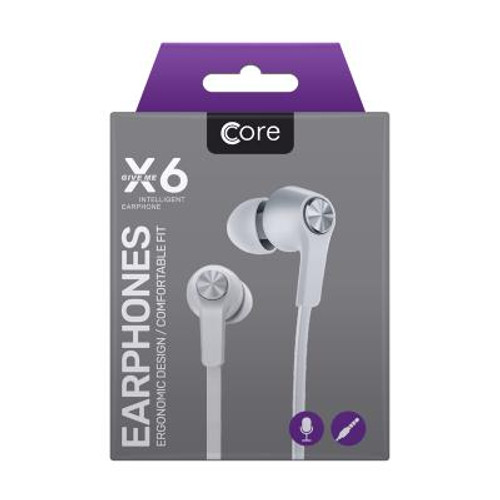 Core X6 Earphones White