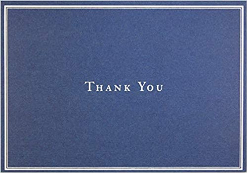 Navy Blue Thank You Notes 14 cards