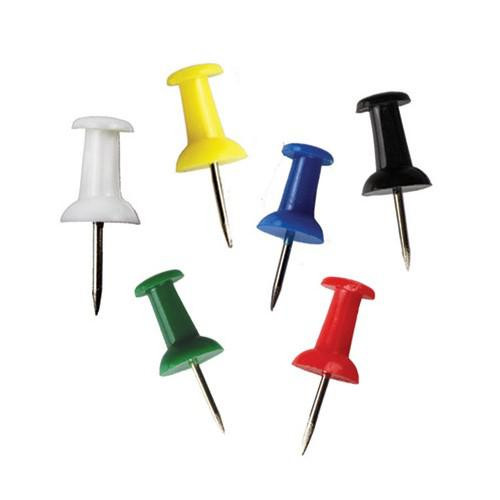 Push Pins Assorted Colours (Pack 25)