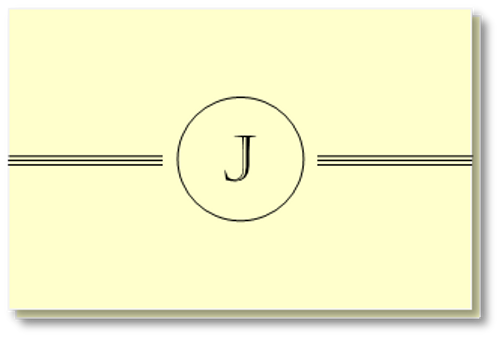 LETTER J BY SHS 10 CARD & ENV