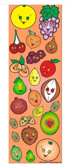 6091 Fruit Smiley Die-cut Stickers