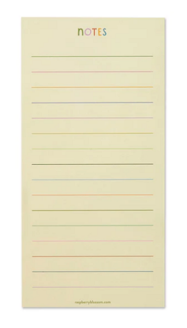 Rainbow Coloured Lines List Pad