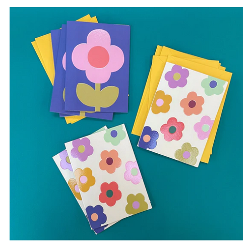 Floral Blank card set with 3 of each des