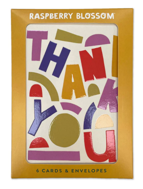 Bold and abstract Thank you card set